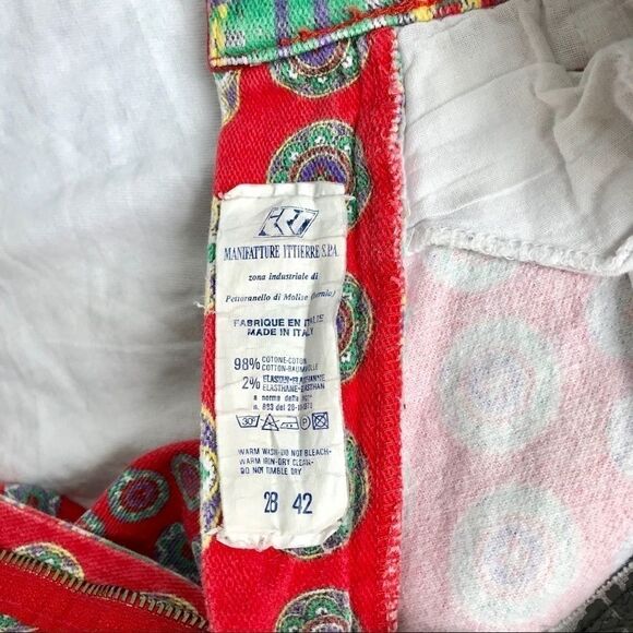 Vintage 90s Versace Couture patterned Jeans 28 - Picture 7 of 8